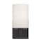 Designers Fountain Leavenworth 4.75in 1-Light Matte Black Modern Indoor Wall Sconce with Etched Opal Glass Shade D257M-WS-MB - alternate 1